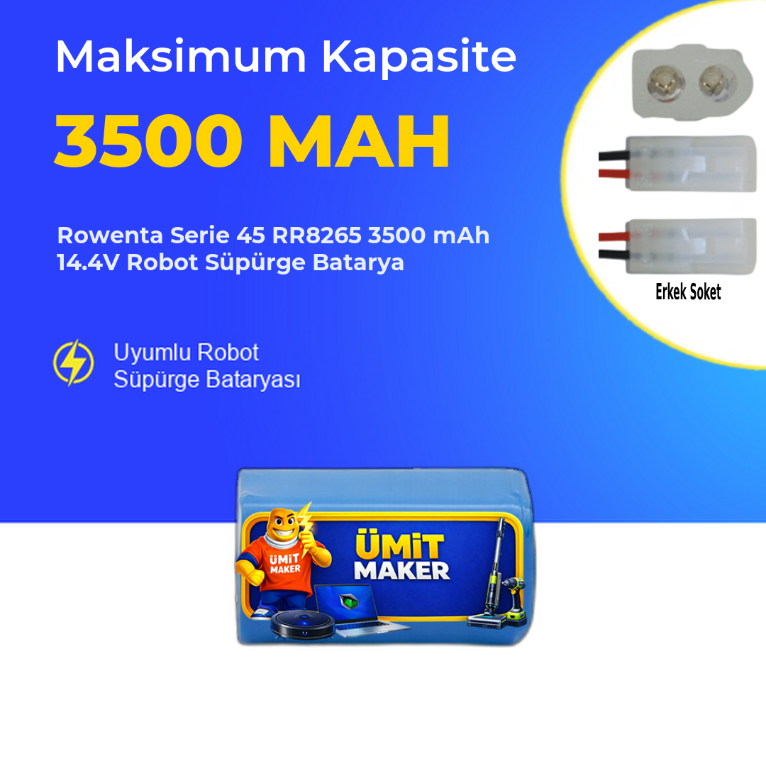 Rowenta Serie 45 RR8265 3500 mAh 14.4V Robot Süpürge Batarya