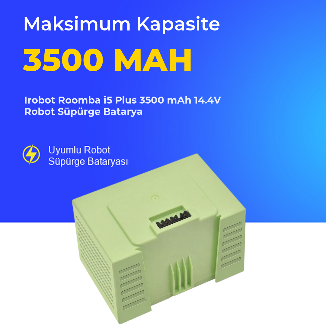 Irobot Roomba i5 Plus 3500 mAh 14.4V Robot Süpürge Batarya