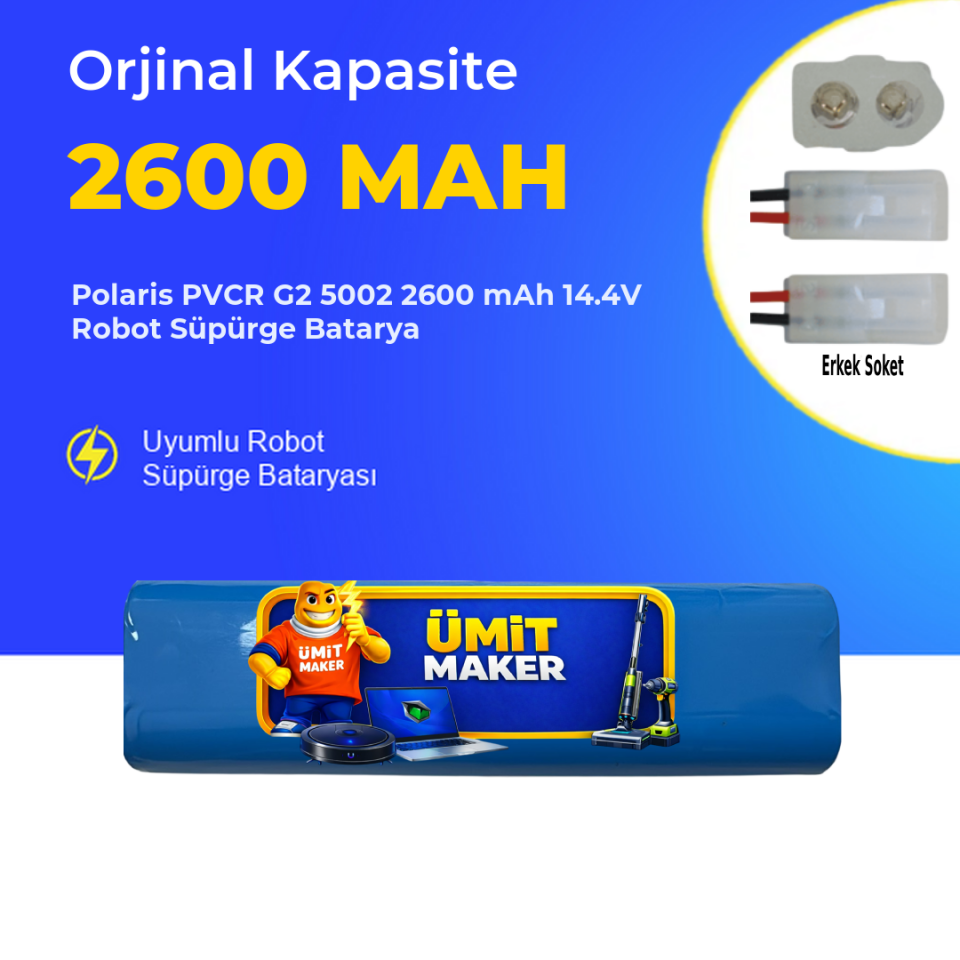 Polaris PVCR G2 5002 2600 mAh 14.4V Robot Süpürge Batarya