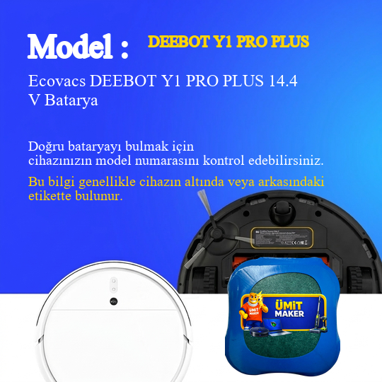 Ecovacs DEEBOT Y1 PRO PLUS 7000 mAh Batarya