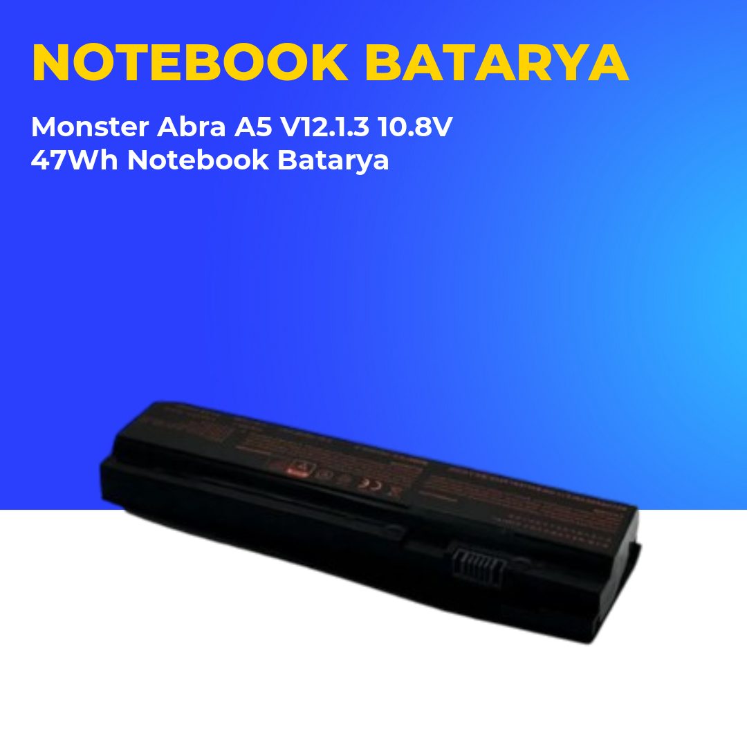Monster Abra A5 V12.1.3 10.8V 47Wh Notebook Batarya