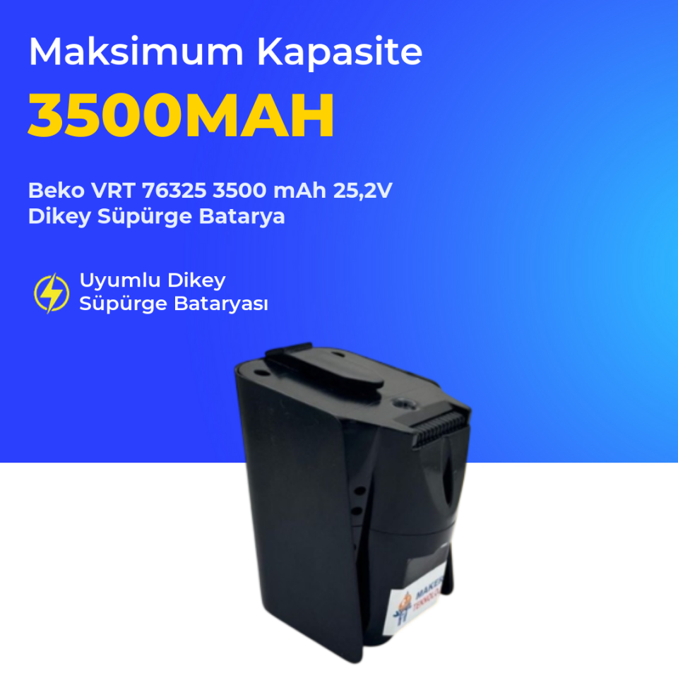 Beko VRT 76325 3500 mAh 25,2V Dikey Süpürge Batarya