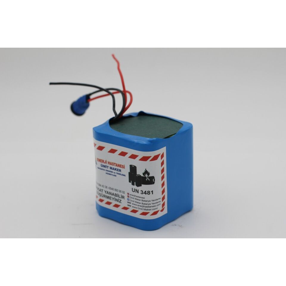 12.6V 10A Lityum Batarya ( Şarj Aleti Hediyedir )