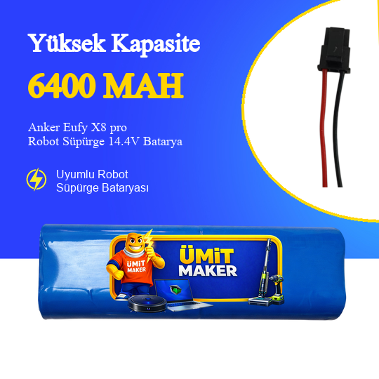 Anker Eufy X8 pro Robot Süpürge 6400 mAh Batarya