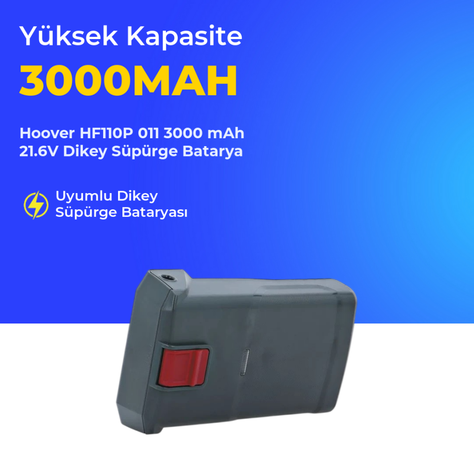 Hoover HF110P 011 3000 mAh 21.6V Dikey Süpürge Batarya