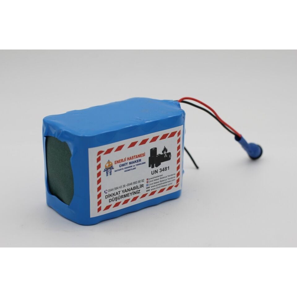 12.6V 12,8 Ah Lityum Batarya (Şarj Aleti Hediyedir.)