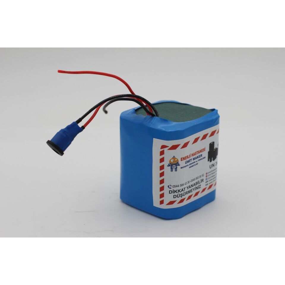 12.6V 9,6 Ah Lityum Batarya (Şarj Aleti Hediyedir.)