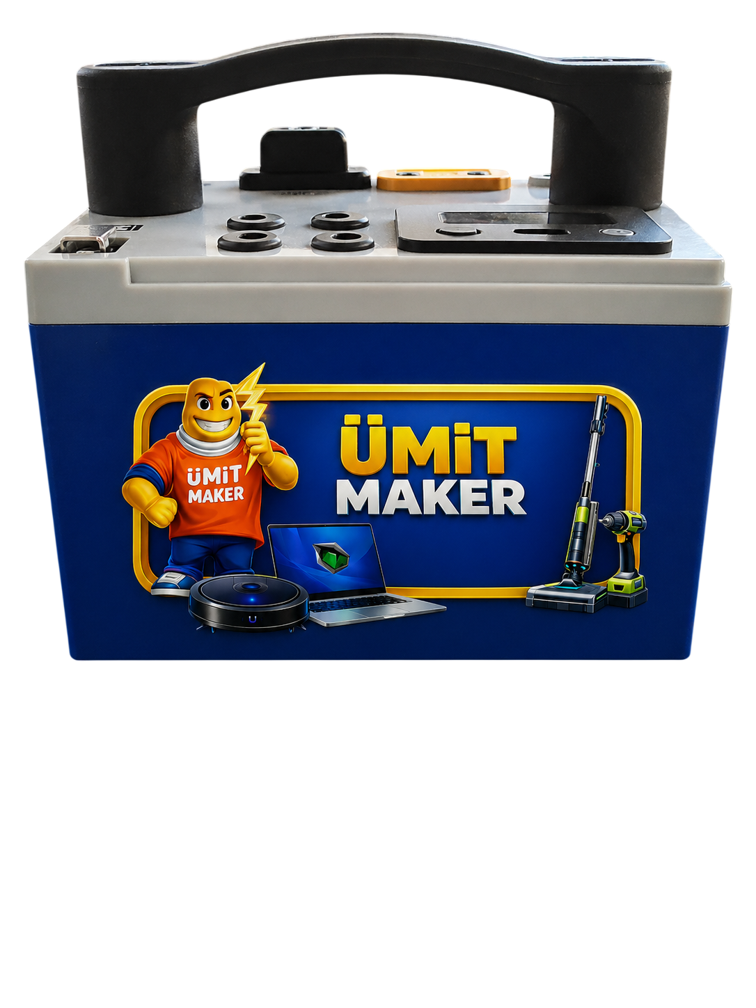 12.8V 18Ah Lifepo4 Extra Özellikli Taşınabilir Güç İstasyonu + Şarj Aleti İçindenir