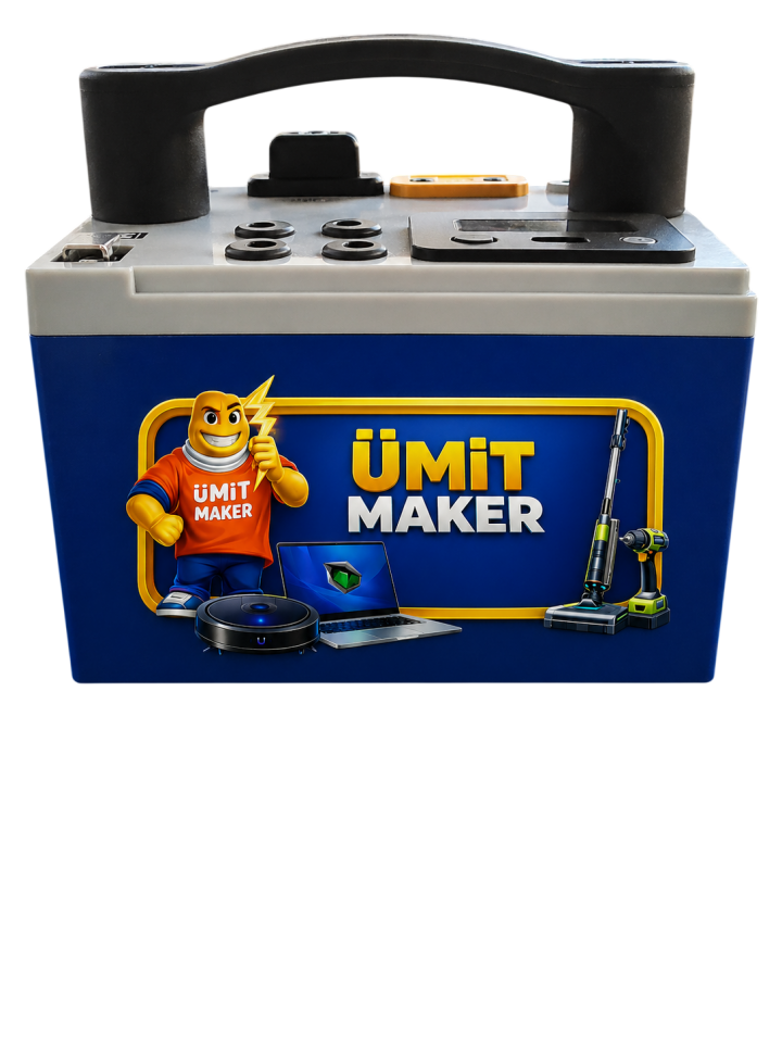 12.8V 18Ah Lifepo4 Extra Özellikli Taşınabilir Güç İstasyonu + Şarj Aleti İçindenir