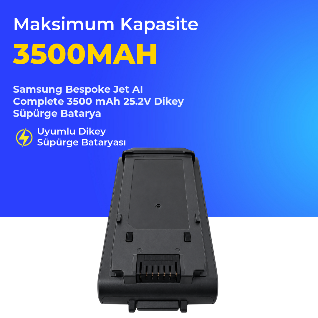 Samsung Bespoke Jet AI Complete 3500 mAh 25.2V Dikey Süpürge Batarya