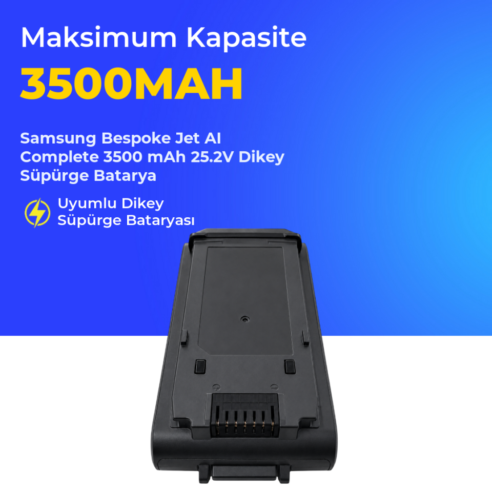 Samsung Bespoke Jet AI Complete 3500 mAh 25.2V Dikey Süpürge Batarya