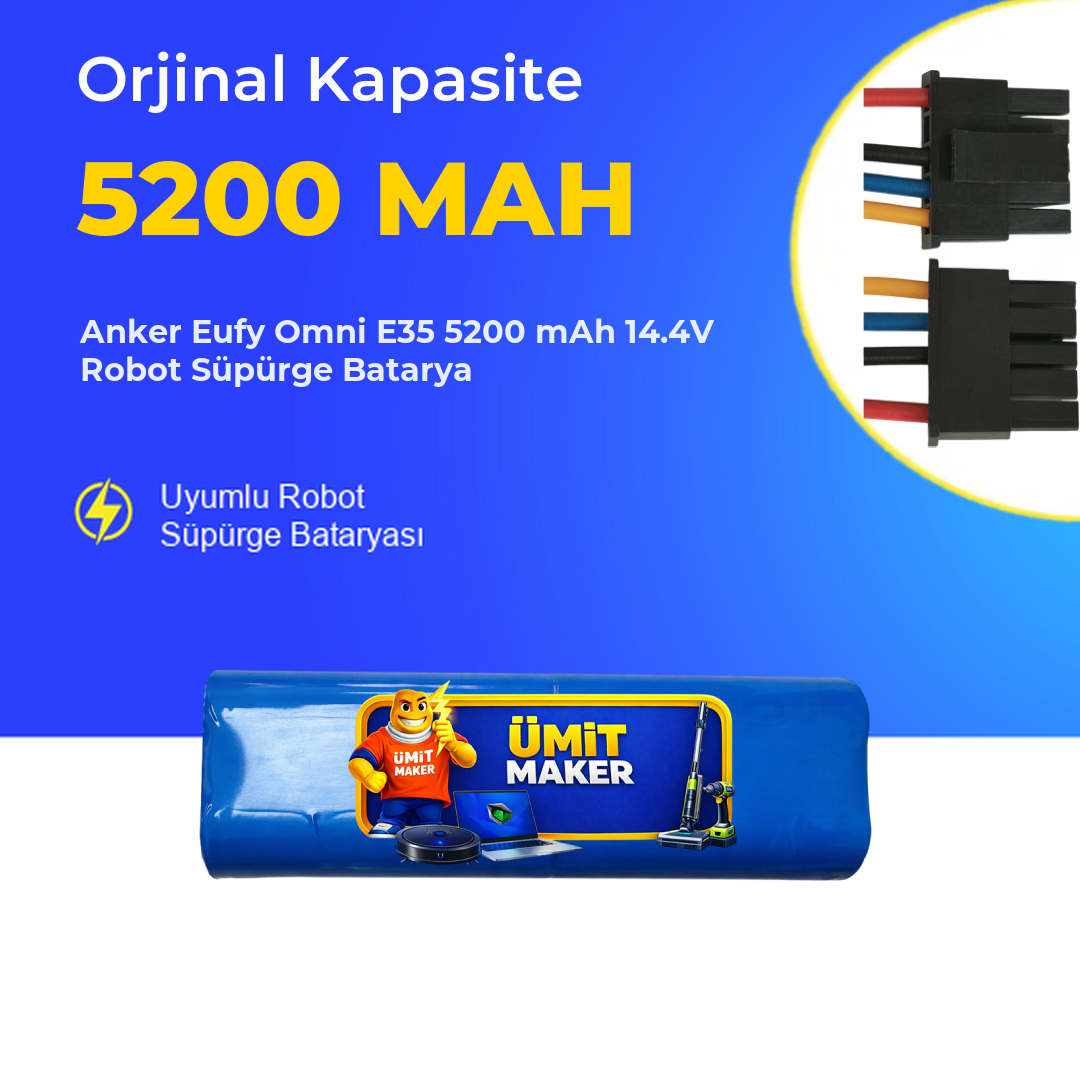 Anker Eufy Omni E35 5200 mAh 14.4V Robot Süpürge Batarya