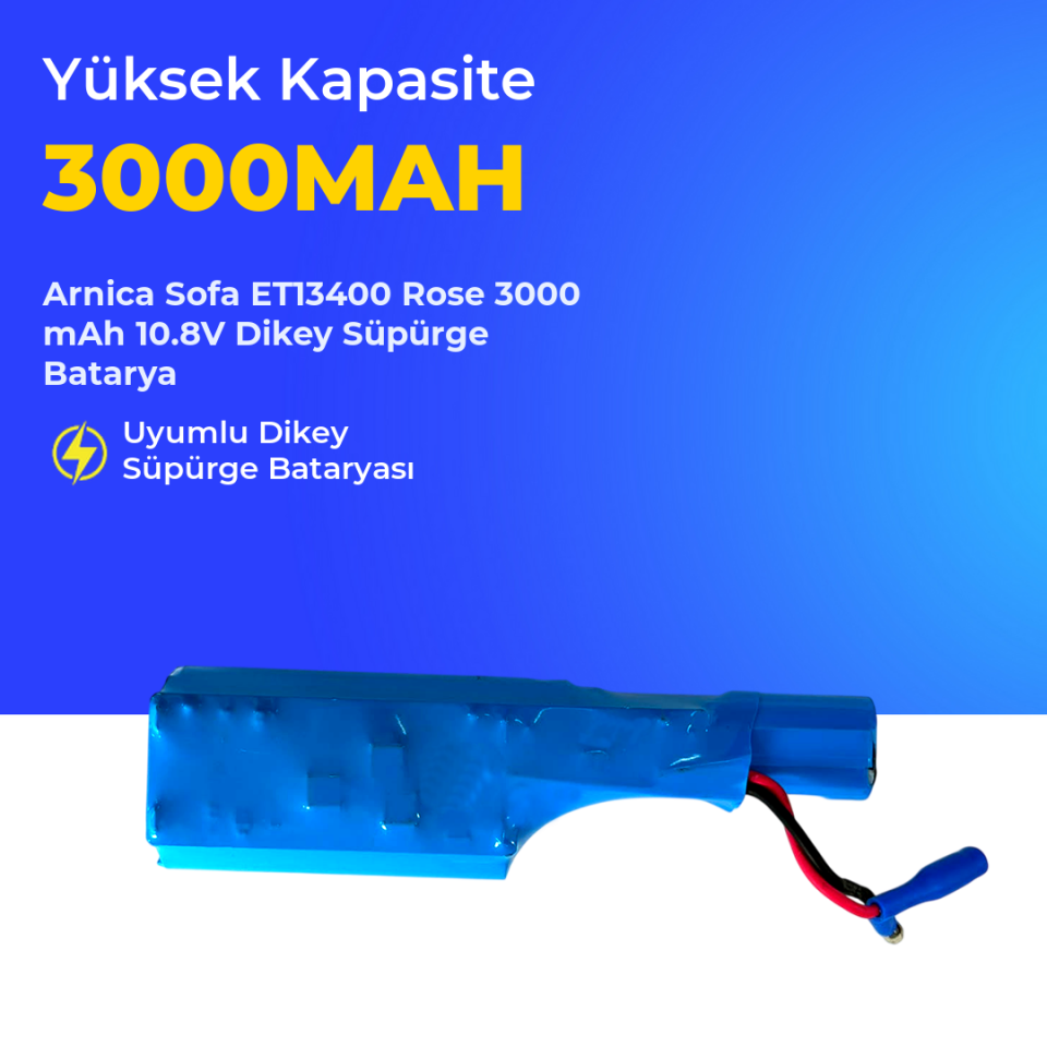 Arnica Sofa ET13400 Rose 3000 mAh 10.8V Dikey Süpürge Batarya