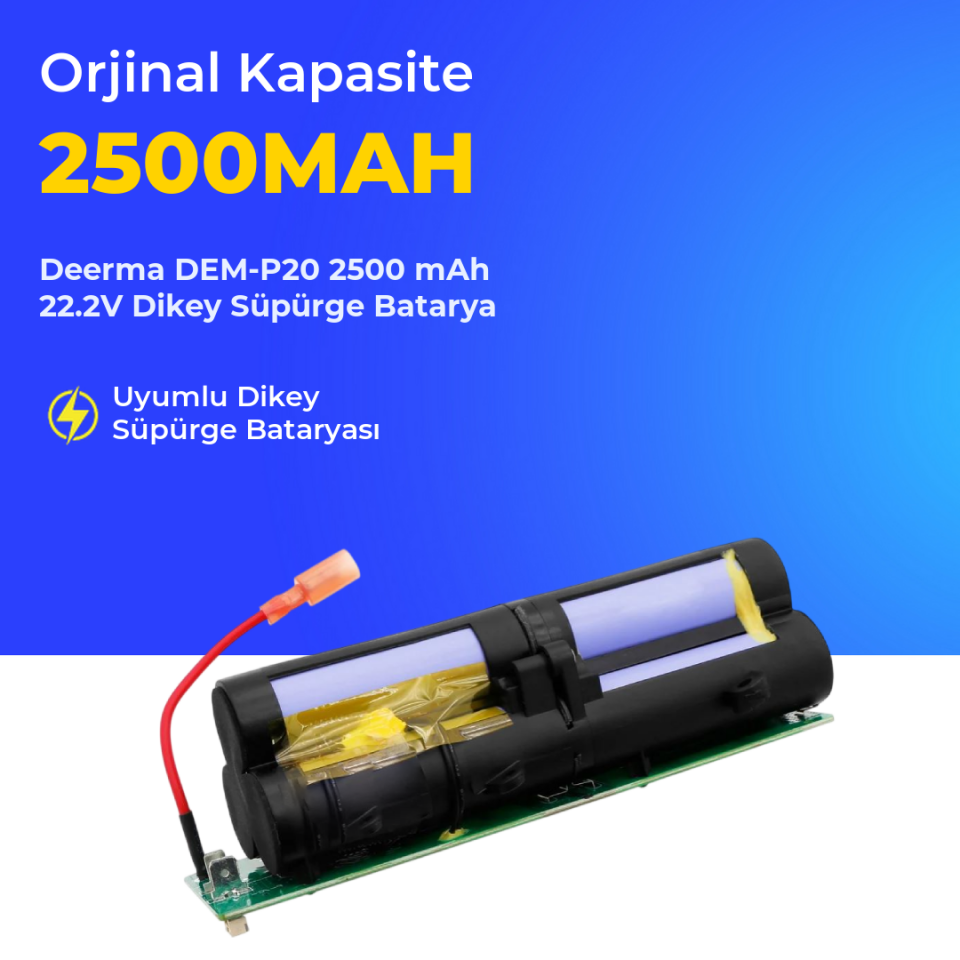 Deerma DEM-P20 2500 mAh 22.2V Dikey Süpürge Batarya