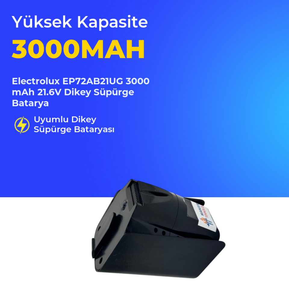 Electrolux EP72AB21UG 3000 mAh 21.6V Dikey Süpürge Batarya