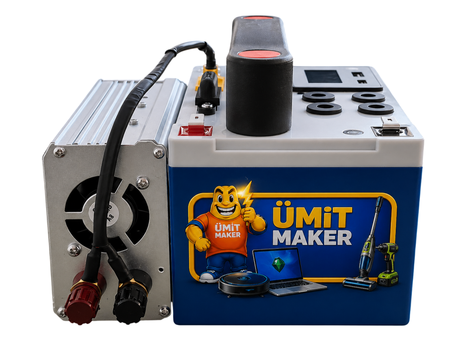 12.8V 18Ah Lifepo4 İnvertörlü Güç İstasyonu + Şarj Aleti İçindedir