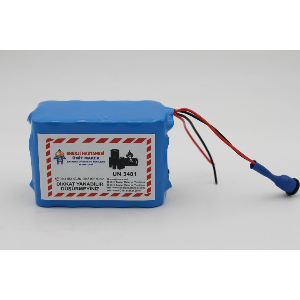 12.6V 16 Ah Lityum Batarya (Şarj Aleti Hediyedir.)