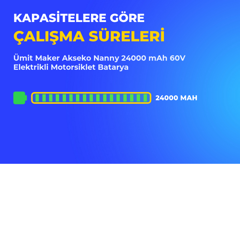 Akseko Nanny 24000 mAh 60V Elektrikli Motorsiklet Batarya