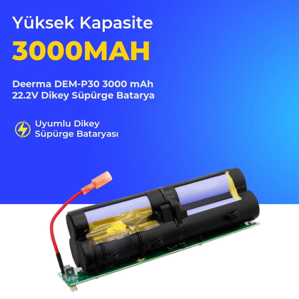 Deerma DEM-P30 3000 mAh 22.2V Dikey Süpürge Batarya