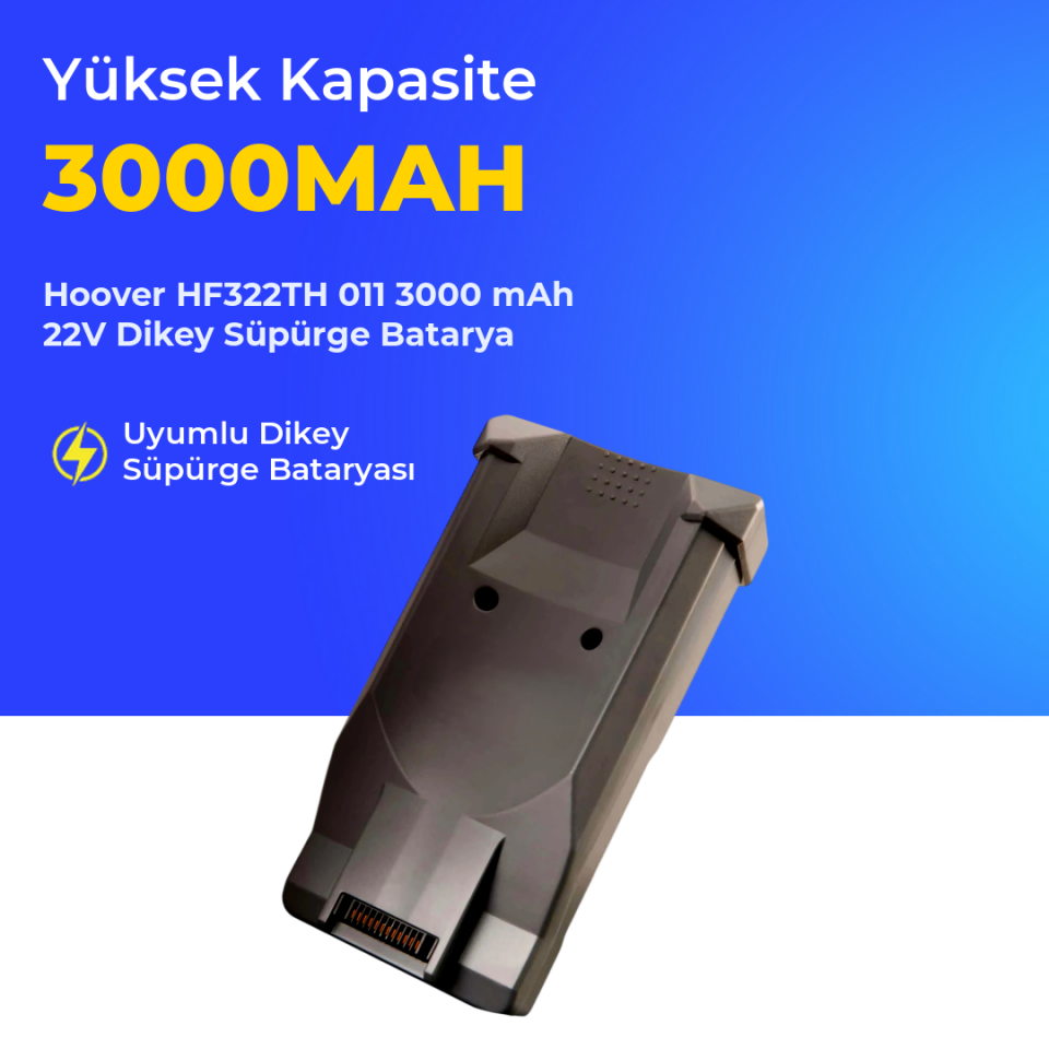 Hoover HF322TH 011 3000 mAh 22V Dikey Süpürge Batarya