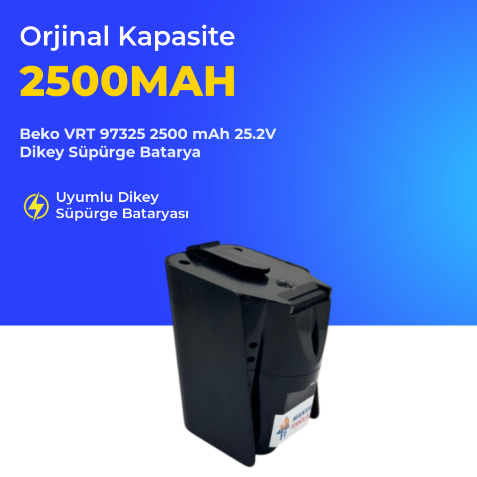 Beko VRT 97325 2500 mAh 25.2V Dikey Süpürge Batarya