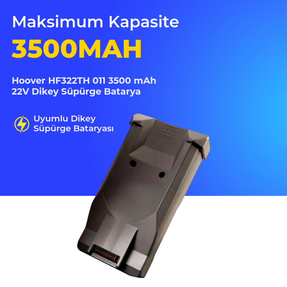 Hoover HF322TH 011 3500 mAh 22V Dikey Süpürge Batarya
