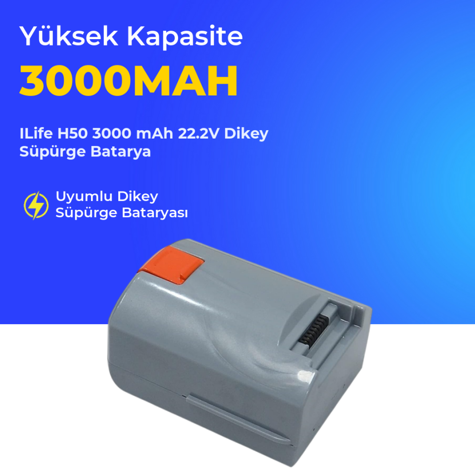 ILife H50 3000 mAh 22.2V Dikey Süpürge Batarya