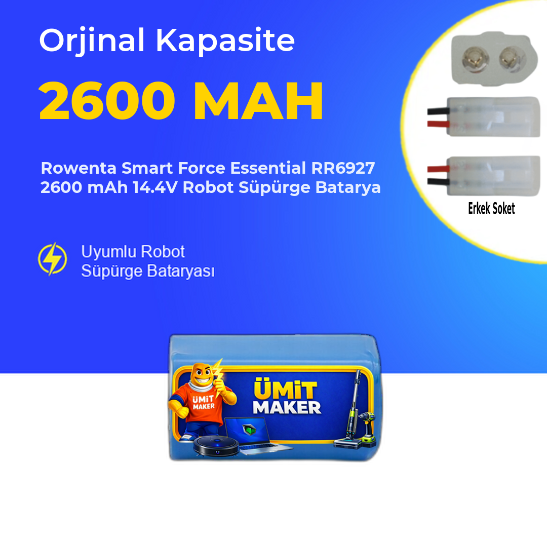 Rowenta Smart Force Essential RR6927 2600 mAh 14.4V Robot Süpürge Batarya
