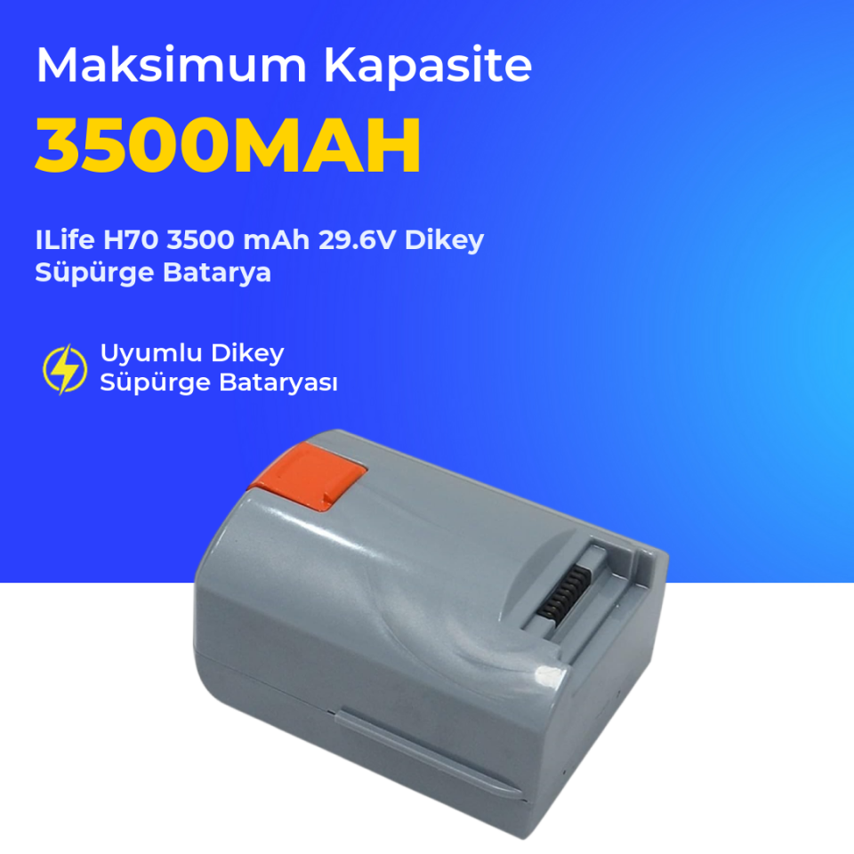 ILife H70 3500 mAh 29.6V Dikey Süpürge Batarya