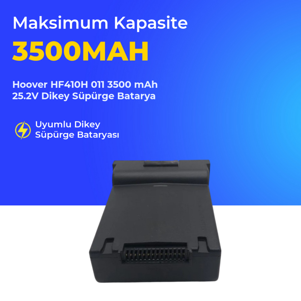 Hoover HF410H 011 3500 mAh 25.2V Dikey Süpürge Batarya