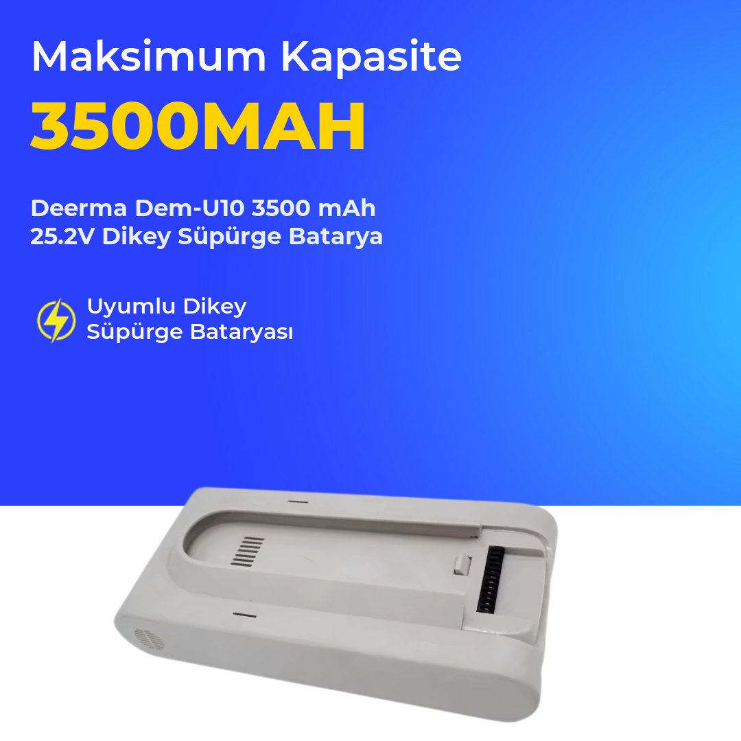 Deerma Dem-U10 3500 mAh 25.2V Dikey Süpürge Batarya