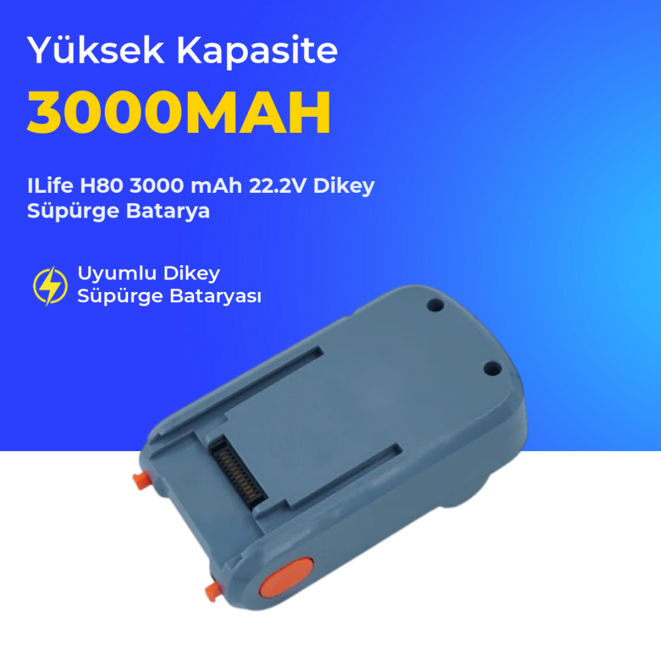 ILife H80 3000 mAh 22.2V Dikey Süpürge Batarya