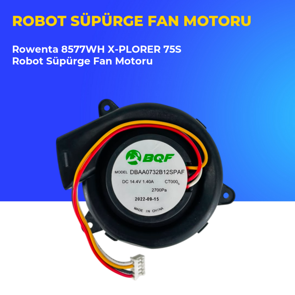 Rowenta 8577WH X-PLORER 75S Robot Süpürge Fan Motoru