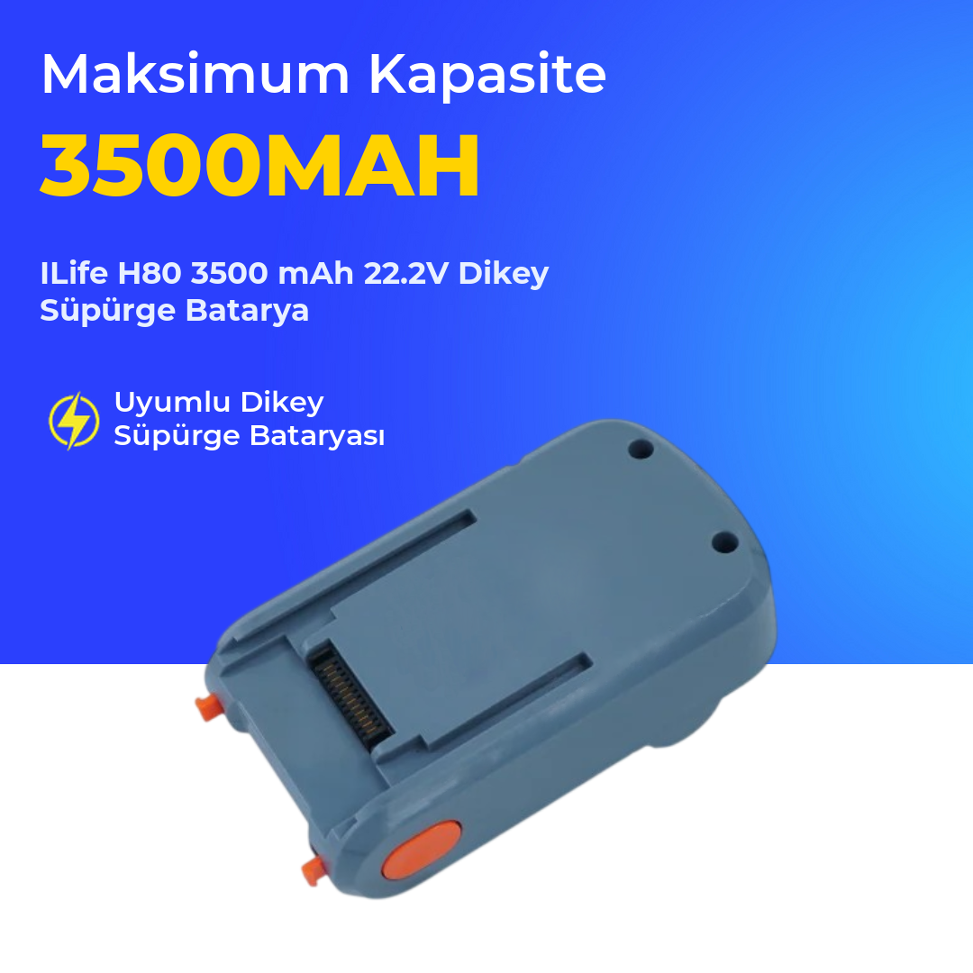 ILife H80 3500 mAh 22.2V Dikey Süpürge Batarya