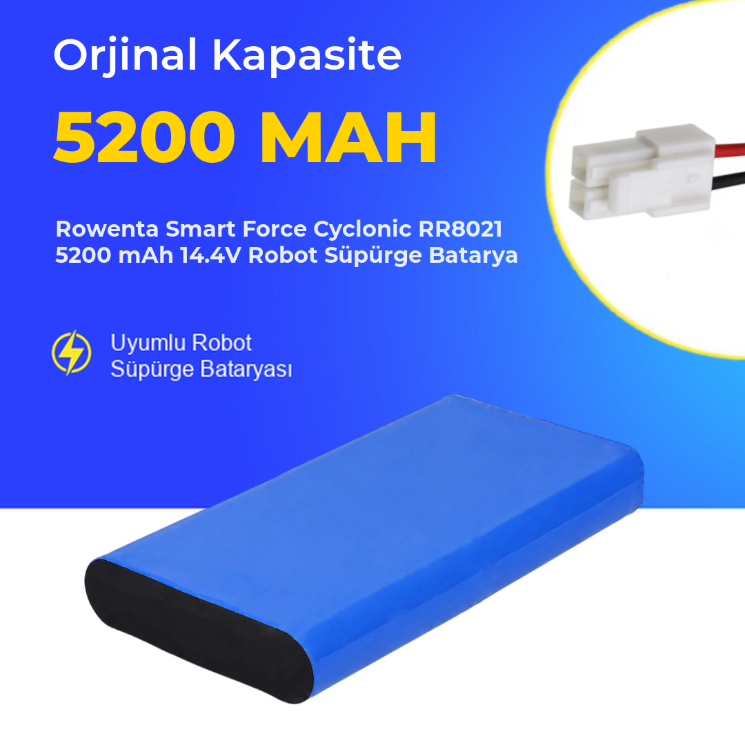 Rowenta Smart Force Cyclonic RR8021 5200 mAh 14.4V Robot Süpürge Batarya