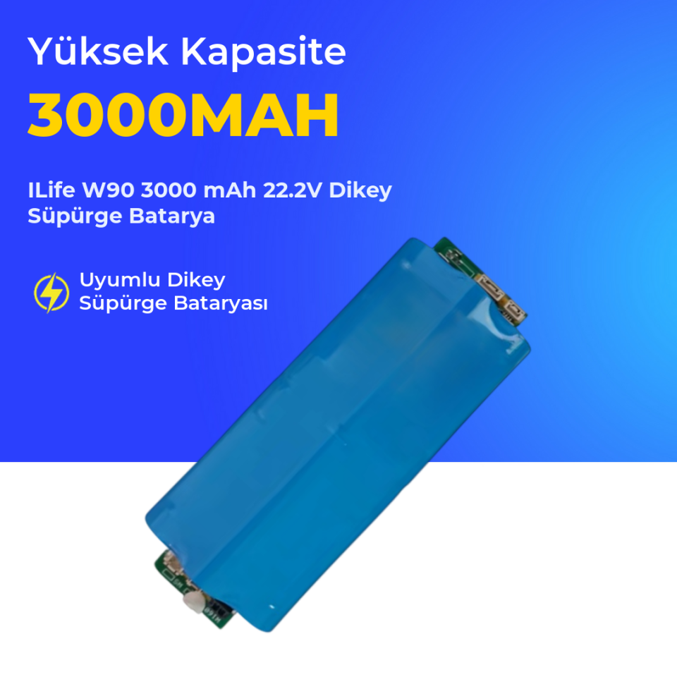 ILife W90 3000 mAh 22.2V Dikey Süpürge Batarya