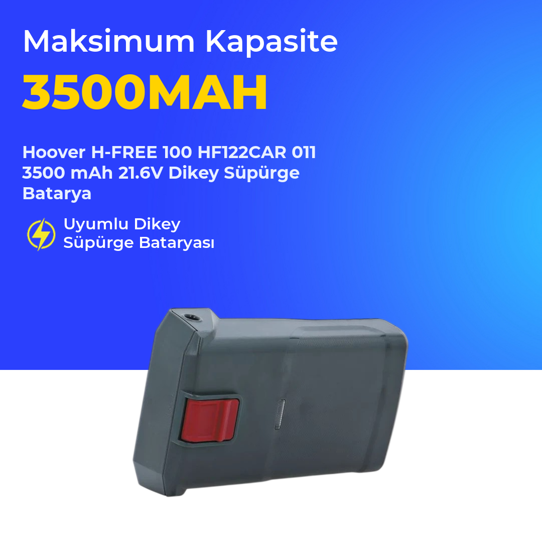 Hoover H-FREE 100 HF122CAR 011 3500 mAh 21.6V Dikey Süpürge Batarya