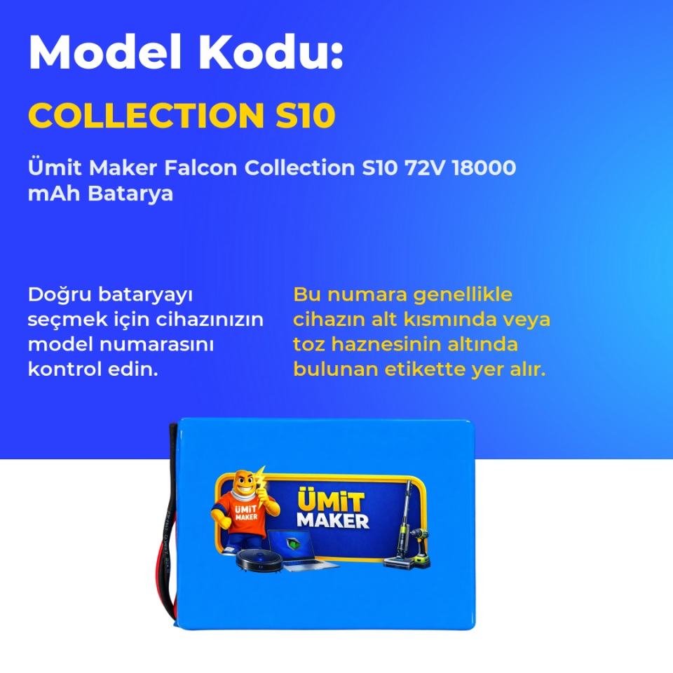 Falcon Collection S10 72V 18000 mAh Batarya