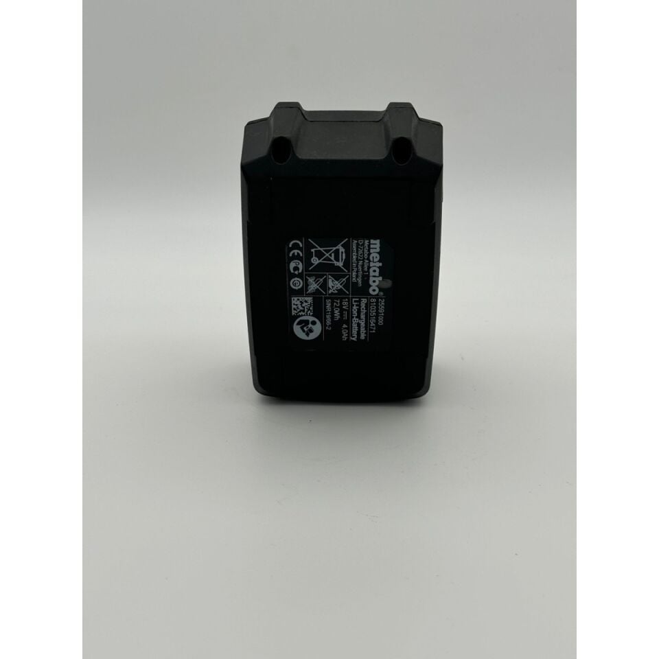 Metabo Matkap  4.0Ah 18V  Batarya – Orjinal Uyumlu Uzun Ömürlü, Yüksek Performans Pil