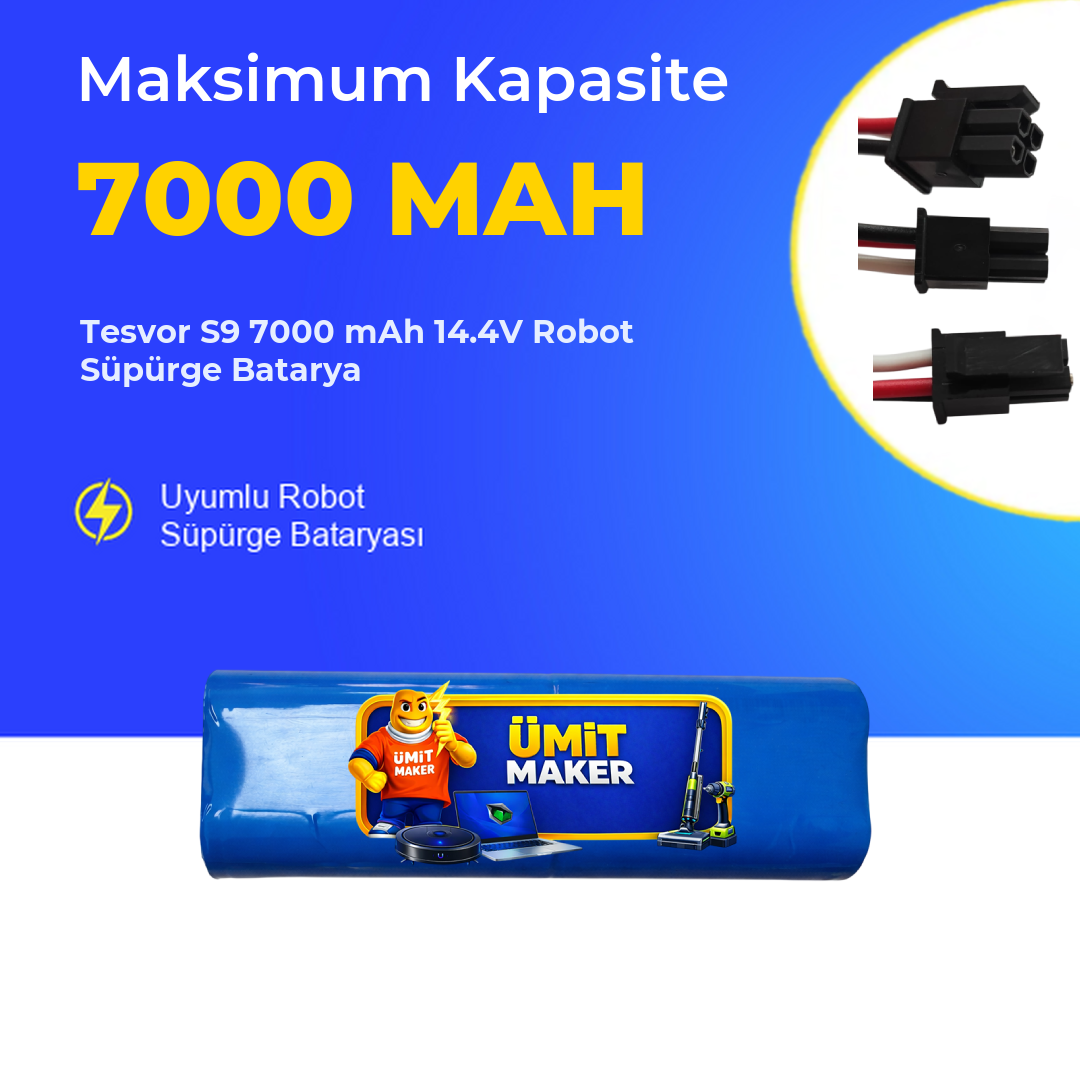 Tesvor S9 7000 mAh 14.4V Robot Süpürge Batarya