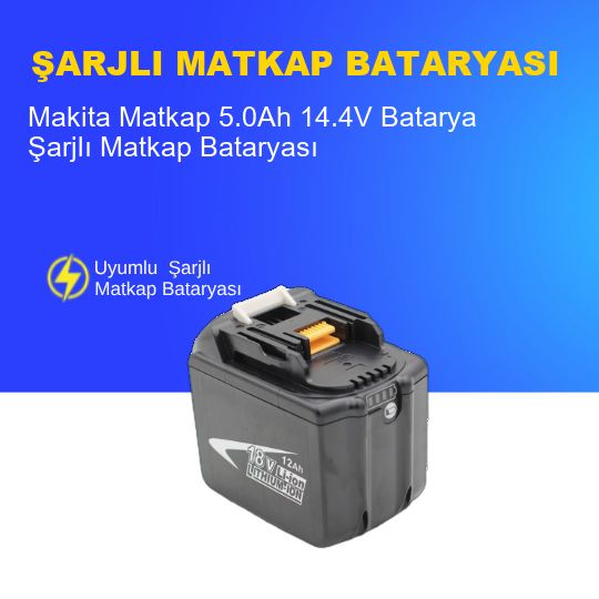Makita Matkap  12Ah 18V  Batarya – Orjinal Uyumlu Uzun Ömürlü, Yüksek Performans Pil