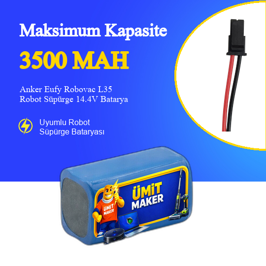 Anker Eufy Robovac L35 Robot Süpürge 3500 mAh 14.4V Batarya