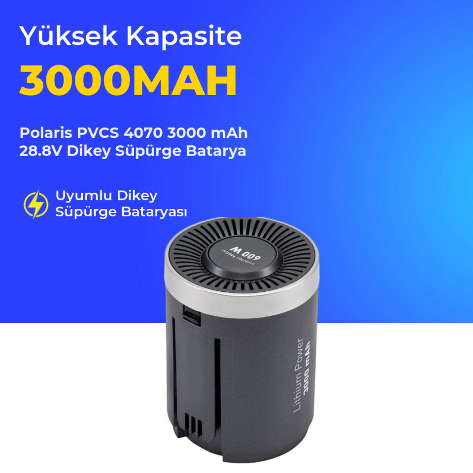 Polaris PVCS 4070 3000 mAh 28.8V Dikey Süpürge Batarya