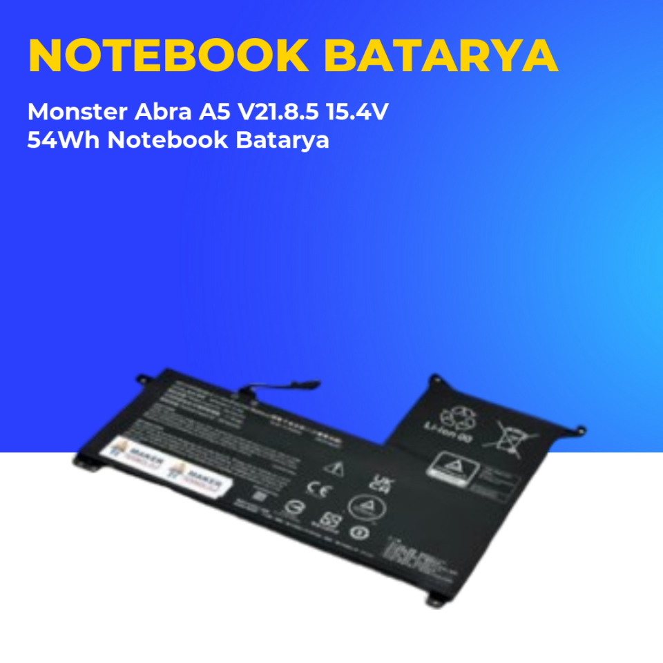 Monster Abra A5 V21.8.5 15.4V 54Wh Notebook Batarya