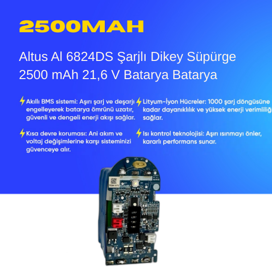 Altus Al 6824DS Şarjlı Dikey Süpürge Batarya