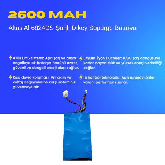 Altus Al 6824DS Şarjlı Dikey Süpürge Batarya