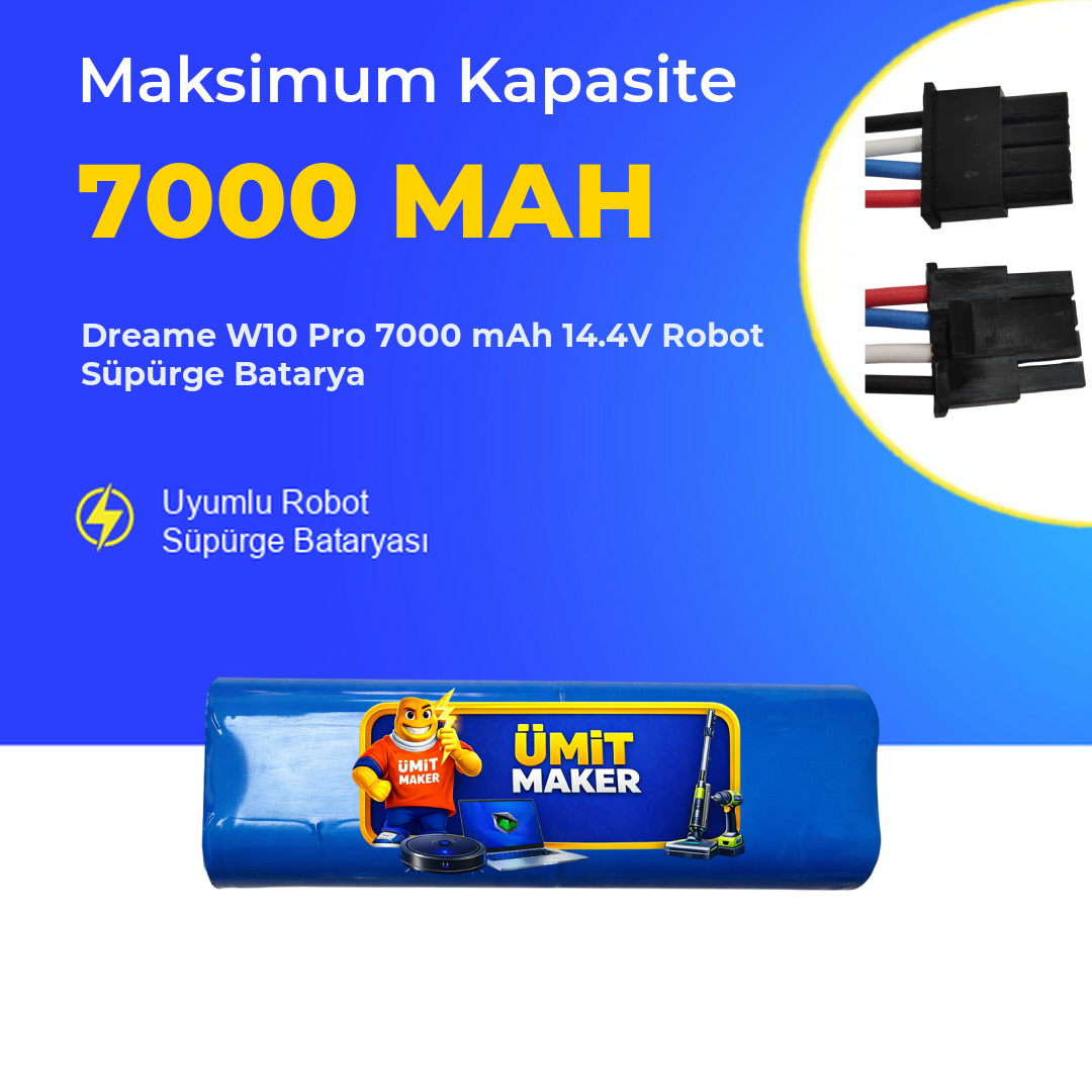 Dreame W10 Pro 7000 mAh 14.4V Robot Süpürge Batarya