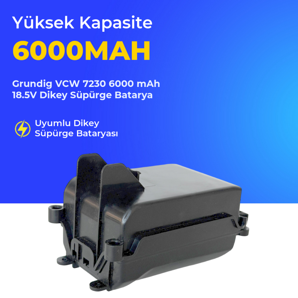 Grundig VCW 7230 6000 mAh 18.5V Dikey Süpürge Batarya