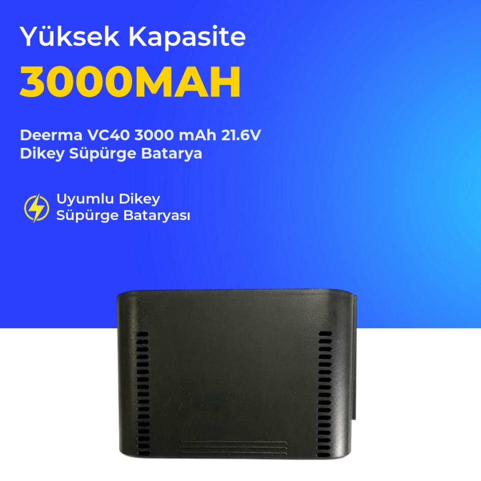 Deerma VC40 3000 mAh 21.6V Dikey Süpürge Batarya