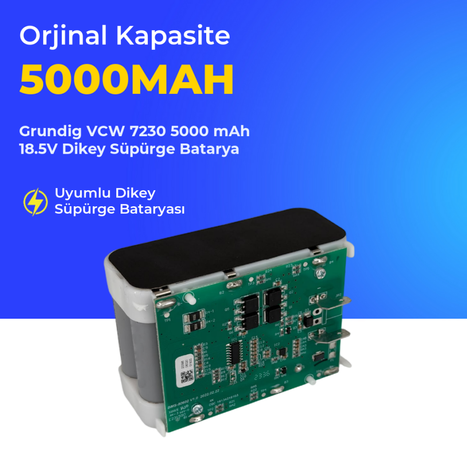Grundig VCW 7230 5000 mAh 18.5V Dikey Süpürge Batarya
